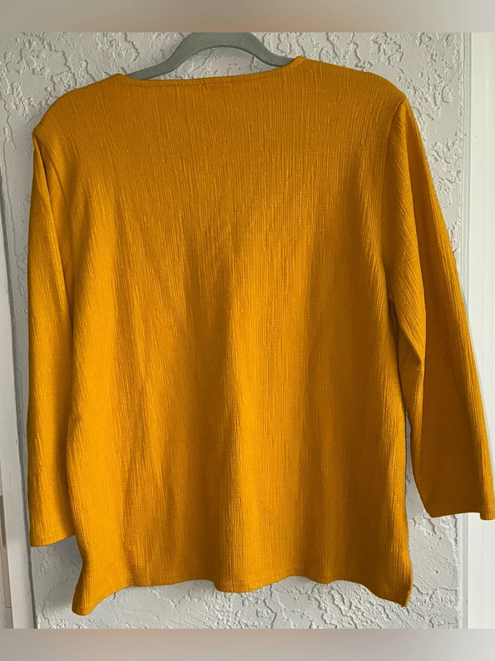 J. Crew V-Neck Long Sleeve Top in Mustard